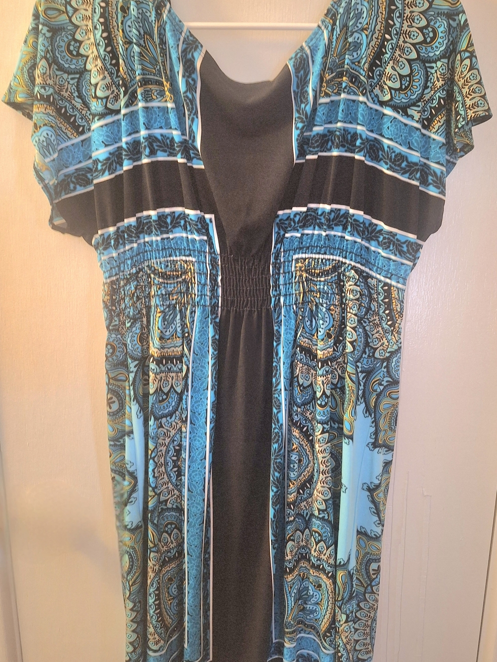 Blue Paisley V-Neck Tunic